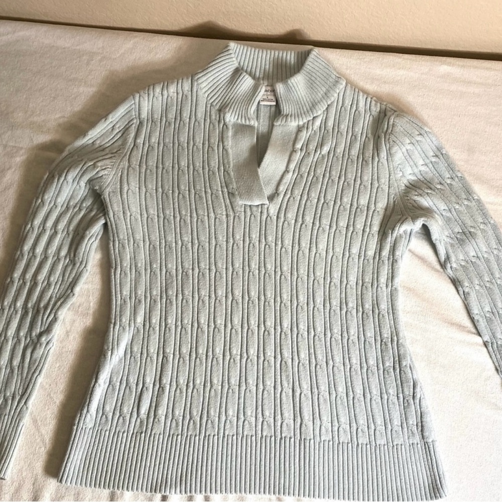 Liz Claiborne v-neck baby blue sweater